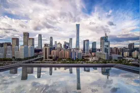 北京CBD遇见这片蓝，绝了！图片