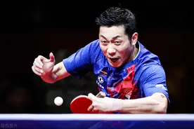 19岁的许昕太虎了，气到丹麦老将摔拍子，梅兹满脸无奈图片