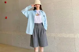 西装短裤也太百搭了！可帅气可优雅，复古时髦还超显腿细图片
