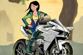 机车女孩，你从未见过的迪士尼公主形象图片