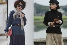 70后女人真会打扮，连衣裙这样穿“扬长又避短”，优雅减龄太气质图片