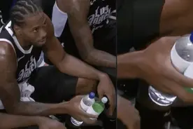 NBA巨人手上的矿泉水，看照片大手尺寸夸张！奥胖喝水如喝口服液图片