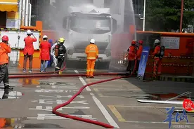 加油站漏油引发火灾怎么办！广州海珠进行应急演练图片