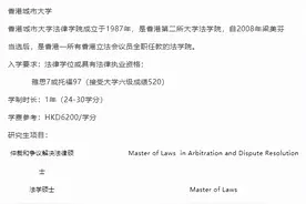 港大/港中文/港城市，香港开设法律硕士三所高校申请要求图片