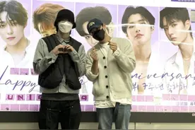 UNIQ韩国成员打卡应援，喊话王一博等人一起拍照，结果无一人回复图片