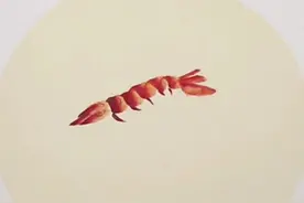 国画红彤彤的小龙虾，画家精致教学，很是受用图片