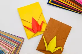 迷你千纸鹤信封，学会了折一个，用来送朋友，朴实又有心！附教程图片