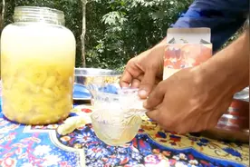 香蕉泡酒的时候别用白酒，加柠檬和苹果汁才好喝，30块钱泡一大桶