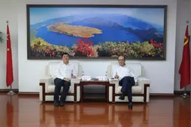 吉林省交通运输厅党组书记、厅长王振才会见白山市委书记谢忠岩图片