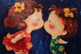 就这样一直画下去，画你们可爱的样子，画到你们长大，贴满整面墙图片