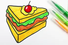 幼儿简笔画基础，美味三明治视频封面