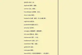 实用英语合成词汇总，拆分记忆，背完词汇量大增！图片