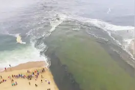 河水流入大海太壮观了！视频封面