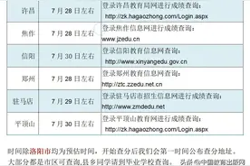 河南中考成绩7月25日前后可查询，查分时间及方式汇总图片
