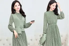 46岁女人，碎花裙这样穿，那叫一个好看！图片