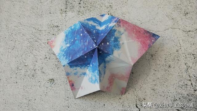 五角星钻石折纸教程图解，好玩又好看，快来试试！
