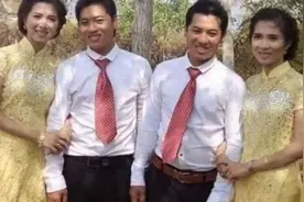 孪生姐妹嫁给了孪生兄弟，当婴儿出生时，父母不知所措图片