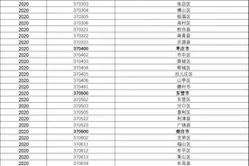 山东省最新行政区划及其代码图片