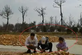 王楠全家回乡下过周末，带儿女剥玉米逛集市，打扮朴实和农民畅聊图片