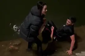 洛阳27岁小伙50米外奋不顾身跳河救人，女友的举动令他意外感动图片