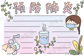 特殊的寒假作业：预防冠状病毒手抄报，从我做起，支持防疫图片