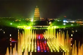 中国著名的“不夜城”，光与影描绘出五彩缤纷的古都夜景，免费图片