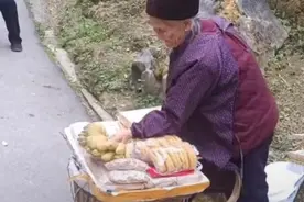 广西102岁老奶奶背着竹篓上山卖水果，有人看到湿了眼图片