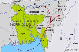 图说印度东北部，被四国环绕，只能“借港出海”图片