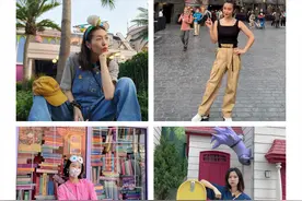 众女星在北京环球影城被偶遇，穿搭成亮点，时髦好看如一道风景线图片