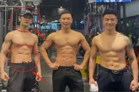 43岁黄晓明健身照曝光，八块腹肌吸睛，肚子上的青筋却惹人心疼图片