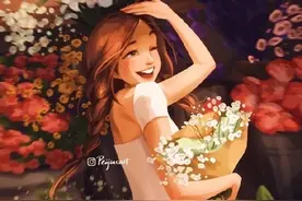 插画 丨 乐观和爱才是生活的解药图片