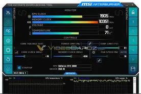 RTX 3080美光GDDR6X显存频率超频至21.7GHz图片