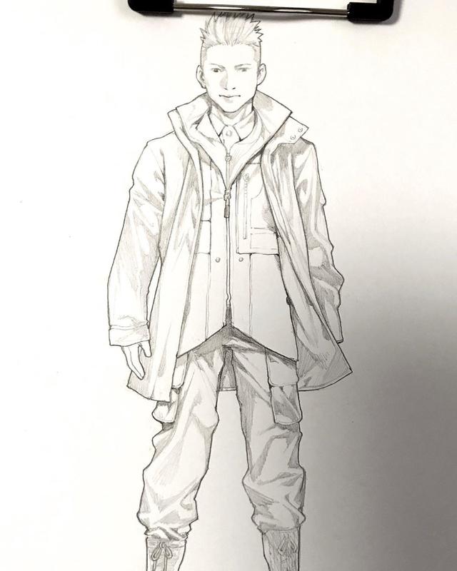 动漫硬核人物手绘 服饰姿态刻画精致细腻 特别是铠甲