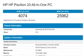 惠普新款Pavilion一体机曝光：搭载10核20线程i9-10900T，35W TDP图片