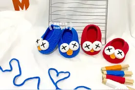 婴儿鞋 | 芝麻街宝宝鞋，附钩针图解图片