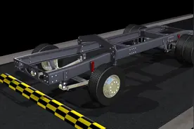 3D动画模拟：卡车的底盘是这样的结构，原理你看懂了么？