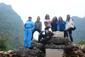 清远阳山秦汉古道，很多喜欢徒步的型男美女，动力十足。图片
