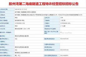 重磅！6年建成，总投资157.65亿！胶州湾第二海底隧道工程特许经营启动招标图片