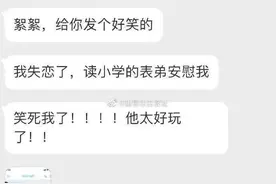 小学生安慰失恋的姐姐，笑死我了！他太好玩了图片