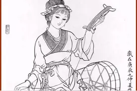 唯美灵动、婀娜多姿——刘公华的仕女白描图片