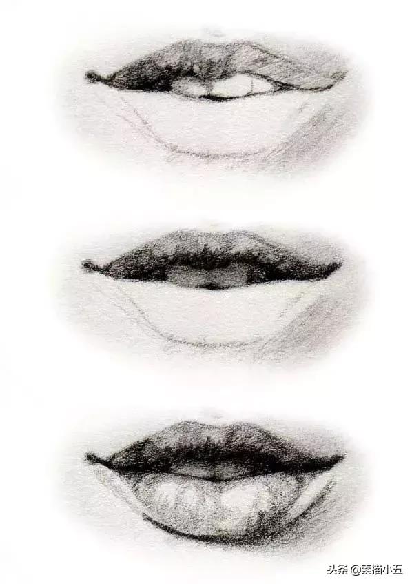 嘴巴怎么画素描简单,最基础的素描嘴唇教程,详细的步骤讲解,零基础的