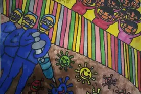 儿童画里平凡而伟大的英雄丨居家“绽艺”文艺作品征稿之“最美童画”选登图片