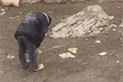 搞笑GIF：女司机惹不起，差点就被自己的车压到图片