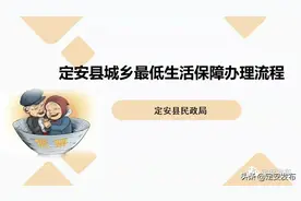 政务服务面对面丨定安县城乡最低生活保障办理流程图片
