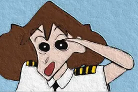 「限定」制服版蜡笔小新油画头像图片