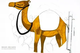 儿童画教程｜趣味水彩笔画--“沙漠之舟”骆驼图片