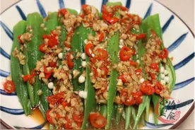 秋葵焯水是严重大错，大厨教你正确做法，脆嫩入味，营养全保留图片