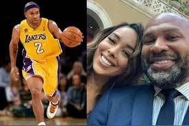 科比队友费舍尔秀恩爱，快50岁娶队友前妻，胡子虽白但身材依旧图片