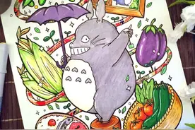 超有爱的一群吃货小怪物，画师Kiv Bui 眼中经典的宫崎骏动漫角色图片
