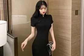 美女穿旗袍露性感S身材穿旗袍，性感迷人！图片
